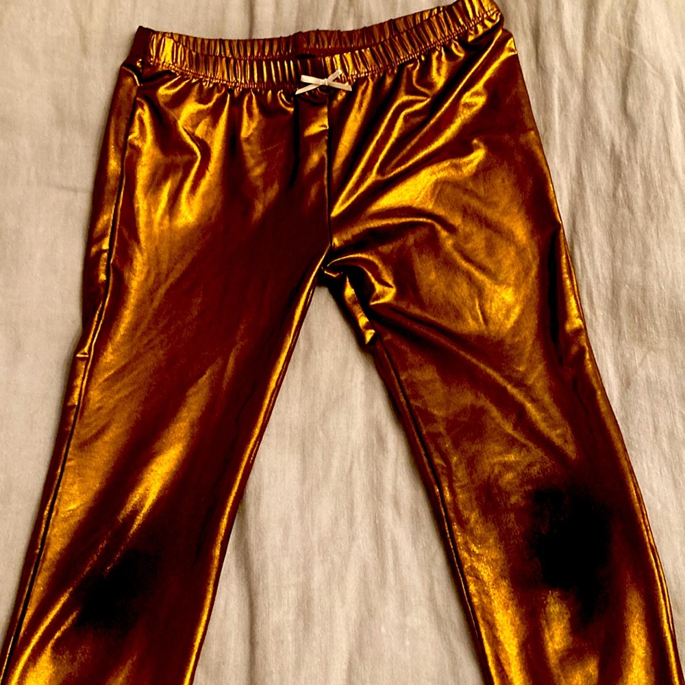Pink Chicken Bronze/Gold Leggings